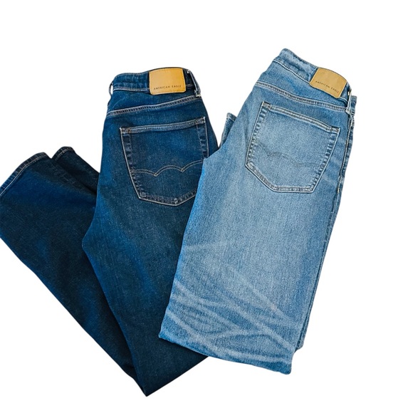 American Eagle Outfitters Other - American Eagle Straight Denim Jeans Bundle - Light & Dark Wash Pair Mens 31x32